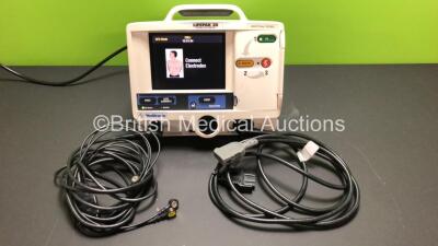 Medtronic Lifepak 20 Defibrillator / Monitor Including ECG and Printer Options with 1 x Paddle Lead, 1 x 3 Lead ECG Lead and 1 x Battery *Mfd 2007* (Powers Up)