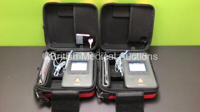 2 x Philips HeartStart FR3 Defibrillators in Cases with 2 x Batteries * Install Before 2022 - 2019 * (Both Power Up) * SN C15C 01054 - C13F 00964*