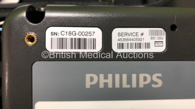 2 x Philips HeartStart FR3 Defibrillators in Cases with 2 x Batteries * Install Before 2022 - 2024 * (Both Power Up) * SN C18G 002257 - C17A 00173* - 8