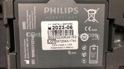 2 x Philips HeartStart FR3 Defibrillators in Cases with 2 x Batteries * Install Before 2024 - 2023 * (Both Power Up) * SN C15C 01049 - C18G 01329* - 5