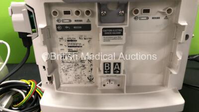 2 x Philips MRx Defibrillators Including Pacer, ECG and Printer Options with 2 x Philips M3538A Batteries, 2 x Philips M3539A Modules, 2 x Paddle Leads and 2 x 3 Lead ECG Leads (Both Power Up) *SN US0032223768 - US00322235 - 307713 - 307720* - 6