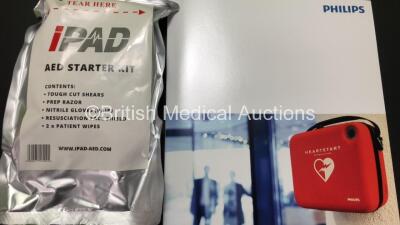 Philips Heartstart HS1 Defibrillator with 1 x Philips Ref M5070A Battery *Install Date 08-2026* with Philips M5071A Smart Pads Cartridge and Accessories in Carry Case (Powers Up and Boxed in Excellent Condition) - 7