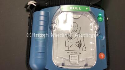 Philips Heartstart HS1 Defibrillator with 1 x Philips Ref M5070A Battery *Install Date 08-2026* with Philips M5071A Smart Pads Cartridge and Accessories in Carry Case (Powers Up and Boxed in Excellent Condition) - 2