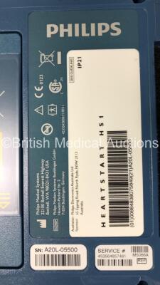 Philips Heartstart HS1 Defibrillator with 1 x Philips Ref M5070A Battery *Install Date 08-2026* with Philips M5071A Smart Pads Cartridge and Accessories in Carry Case (Powers Up and Boxed in Excellent Condition) - 5