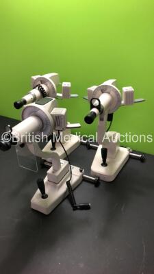 2 x TopCon OMTE-1 Ophthalmometer / Keratometer (Unable to Power Test Due to No Power Supply) and 1 x C.I.O.M Ophthalmometer / Keratometer (Unable to Power Test Due to No Power Supply - Main Stem Not Secured Correctly to Base Plate) - 2