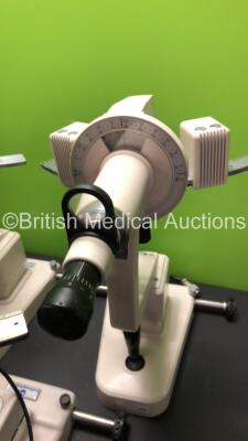 2 x TopCon OMTE-1 Ophthalmometer / Keratometer (Unable to Power Test Due to No Power Supply) and 1 x C.I.O.M Ophthalmometer / Keratometer (Unable to Power Test Due to No Power Supply - Main Stem Not Secured Correctly to Base Plate) - 4