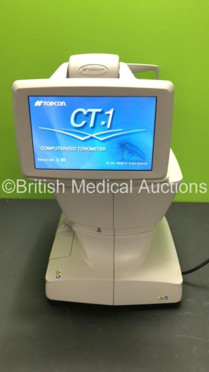 TopCon CT-1 Computerized Tonometer Version 3.00 (Powers Up) *Mfd 2014* *S/N 2730468* **FOR EXPORT OUT OF THE UK ONLY**
