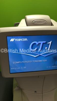 TopCon CT-1 Computerized Tonometer Version 3.00 (Powers Up) *Mfd 2014* *S/N 2730468* **FOR EXPORT OUT OF THE UK ONLY** - 2