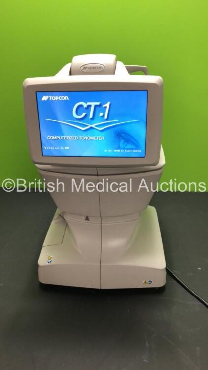 TopCon CT-1 Computerized Tonometer Version 3.00 (Powers Up) *Mfd 2014* *S/N 2730373* **FOR EXPORT OUT OF THE UK ONLY**