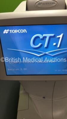 TopCon CT-1 Computerized Tonometer Version 3.00 (Powers Up) *Mfd 2014* *S/N 2730373* **FOR EXPORT OUT OF THE UK ONLY** - 2