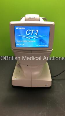 TopCon CT-1 Computerized Tonometer Version 3.00 (Powers Up) *Mfd 2014* *S/N 2730447* **FOR EXPORT OUT OF THE UK ONLY**