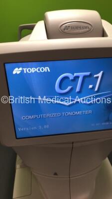 TopCon CT-1 Computerized Tonometer Version 3.00 (Powers Up) *Mfd 2014* *S/N 2730447* **FOR EXPORT OUT OF THE UK ONLY** - 2