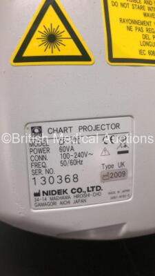 2 x Nidek CP-770 Chart Projectors (Both Power Up - 1 x Damaged / Cracked Casing - See Pictures) - 7