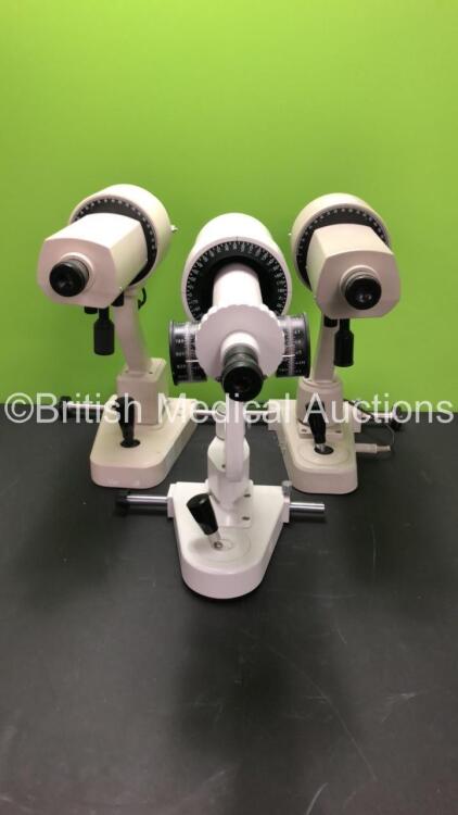 2 x TopCon OM-4 Ophthalmometer / Keratometer (Unable to Power Test Due to No Power Supply) and 1 x Bobes Keratometer II (Unable to Power Test Due to No Power Supply)