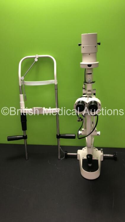 Shin-Nippon SL-202 Slit Lamp with 2 x 15x Eyepieces and Chin Rest (Unable to Power Test Due to No Power Supply)