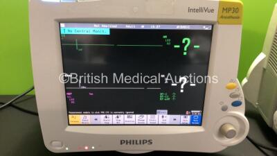 2 x Philips IntelliVue MP30 Anaesthesia Patient Monitors *Mfds - 2009 and 2010* with 2 x Philips M3012A Multiparameter Modules with Press and Temp Options *Mfds - 2008 and 2009* and 2 x Philips IntelliVue X2 Patient Monitors with Press, Temp, NBP, SPO2 an - 5