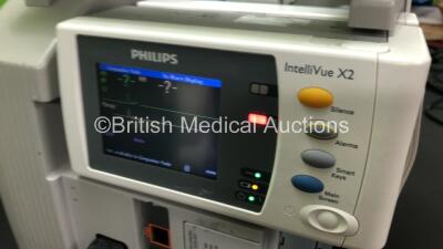 2 x Philips IntelliVue MP30 Patient Monitors *Mfds - 2008 and 2009* with 2 x Philips M3012A Multiparameter Modules with Press and Temp Options *Mfds - 2008 and 2009* and 2 x Philips IntelliVue X2 Patient Monitors with Press, Temp, NBP, SPO2 and ECG Resp O - 4
