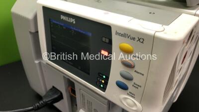 2 x Philips IntelliVue MP30 Patient Monitors *Mfds - 2008* with 2 x Philips M3012A Multiparameter Modules with Press and Temp Options *Mfds - 2018 and 2009* and 2 x Philips IntelliVue X2 Patient Monitors with Press, Temp, NBP, SPO2 and ECG Resp Options an - 5