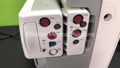 2 x Philips IntelliVue MP30 Patient Monitors *Mfds - 2008* with 2 x Philips M3012A Multiparameter Modules with Press and Temp Options *Mfds - 2018 and 2009* and 2 x Philips IntelliVue X2 Patient Monitors with Press, Temp, NBP, SPO2 and ECG Resp Options an - 8