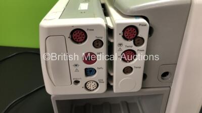 2 x Philips IntelliVue MP50 Anaesthesia Patient Monitors *Mfds - 2009* with 2 x Philips M3012A Multiparameter Modules with Press and Temp Options *Mfds - 2008 and 2009* and 2 x Philips IntelliVue X2 Patient Monitors with Press, Temp, NBP, SPO2 and ECG Res - 7