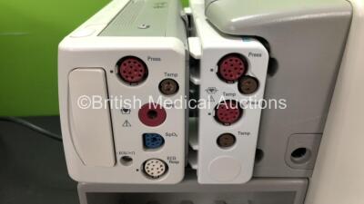 2 x Philips IntelliVue MP50 Anaesthesia Patient Monitors *Mfds - 2009 and 2012* with 2 x Philips M3012A Multiparameter Modules with Press and Temp Options *Mfds - 2008 and 2009* and 2 x Philips IntelliVue X2 Patient Monitors with Press, Temp, NBP, SPO2 an - 3