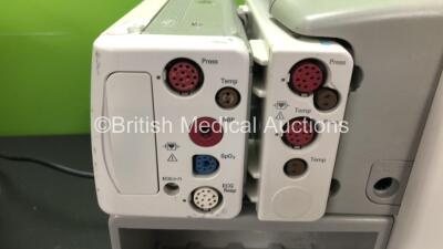 2 x Philips IntelliVue MP50 Anaesthesia Patient Monitors *Mfds - 2009 and 2010* with 2 x Philips M3012A Multiparameter Modules with Press and Temp Options *Mfds - 2008 and 2009* and 2 x Philips IntelliVue X2 Patient Monitors with Press, Temp, NBP, SPO2 an - 4