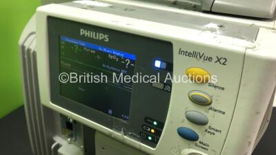 2 x Philips IntelliVue MP50 Anaesthesia Patient Monitors *Mfds - 2009 and 2010* with 2 x Philips M3012A Multiparameter Modules with Press and Temp Options *Mfds - 2008 and 2009* and 2 x Philips IntelliVue X2 Patient Monitors with Press, Temp, NBP, SPO2 an - 5