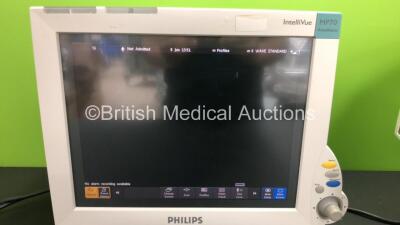 2 x Philips IntelliVue MP70 Anaesthesia Patient Monitors *Mfds - 2009* with 2 x Philips M3012A Multiparameter Modules with Press and Temp Options *Mfds - 2008 and 2009* and 2 x Philips IntelliVue X2 Patient Monitors with Press, Temp, NBP, SPO2 and ECG Res - 5
