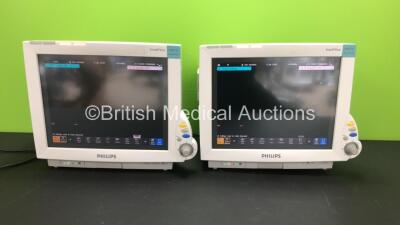 2 x Philips IntelliVue MP70 Anaesthesia Patient Monitors *Mfds - 2009* with 2 x Philips M3012A Multiparameter Modules with Press and Temp Options *Mfds - 2009* and 2 x Philips IntelliVue X2 Patient Monitors with Press, Temp, NBP, SPO2 and ECG Resp Options