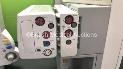 2 x Philips IntelliVue MP70 Anaesthesia Patient Monitors *Mfds - 2009* with 2 x Philips M3012A Multiparameter Modules with Press and Temp Options *Mfds - 2012 and 2008* and 2 x Philips IntelliVue X2 Patient Monitors with Press, Temp, NBP, SPO2 and ECG Res - 3
