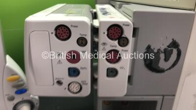 2 x Philips IntelliVue MP70 Anaesthesia Patient Monitors *Mfds - 2009 and 2010* with 2 x Philips M3014A Opt : C07 Multiparameter Modules with Press, Temp and CO2 Options *Mfds - 2011 and 2009* and 2 x Philips IntelliVue X2 Patient Monitors with Press, Tem - 3