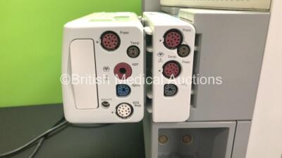 2 x Philips IntelliVue MP70 Anaesthesia Patient Monitors *Mfds - 2009 and 2010* with 2 x Philips M3014A Opt : C07 Multiparameter Modules with Press, Temp and CO2 Options *Mfds - 2011 and 2009* and 2 x Philips IntelliVue X2 Patient Monitors with Press, Tem - 8