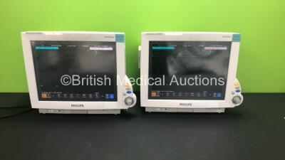 2 x Philips IntelliVue MP70 Anaesthesia Patient Monitors *Mfds - 2009* with 2 x Philips M3014A Opt : C07 Multiparameter Modules with Press, Temp and CO2 Options *Mfds - 2010 and 2009* and 2 x Philips IntelliVue X2 Patient Monitors with Press, Temp, NBP, S