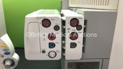 2 x Philips IntelliVue MP70 Anaesthesia Patient Monitors *Mfds - 2009* with 2 x Philips M3014A Opt : C07 Multiparameter Modules with Press, Temp and CO2 Options *Mfds - 2010 and 2009* and 2 x Philips IntelliVue X2 Patient Monitors with Press, Temp, NBP, S - 3