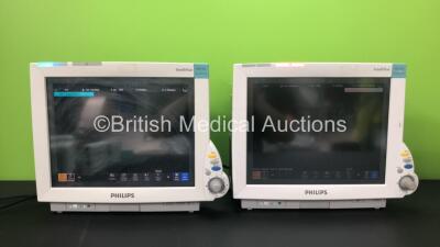 2 x Philips IntelliVue MP70 Anaesthesia Patient Monitors *Mfds - 2009 and 2010* (Both Power Up) with 2 x Philips M3014A Opt : C07 Multiparameter Modules with Press, Temp and CO2 Options *Mfds -2011 and 2008 * and 2 x Philips IntelliVue X2 Patient Monitor