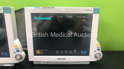 2 x Philips IntelliVue MP70 Anaesthesia Patient Monitors *Mfds - 2009 and 2009* (Both Power Up) with 2 x Philips M3014A Opt : C07 Multiparameter Modules with Press, Temp and CO2 Options *Mfds -2008 and 2010 * and 2 x Philips IntelliVue X2 Patient Monitors - 11