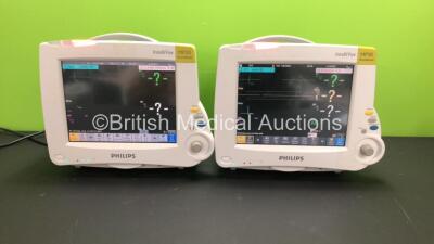 2 x Philips IntelliVue MP30 Anaesthesia Patient Monitors *Mfds - 2008 and 2009* with 2 x Philips M3012A Multiparameter Modules with Press and Temp Options *Mfds - 2008 and 2009* and 2 x Philips IntelliVue X2 Patient Monitors with Press, Temp, NBP, SPO2 an