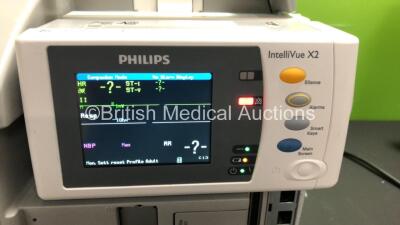 2 x Philips IntelliVue MP30 Anaesthesia Patient Monitors *Mfds - 2008 and 2009* with 2 x Philips M3012A Multiparameter Modules with Press and Temp Options *Mfds - 2008 and 2009* and 2 x Philips IntelliVue X2 Patient Monitors with Press, Temp, NBP, SPO2 an - 7