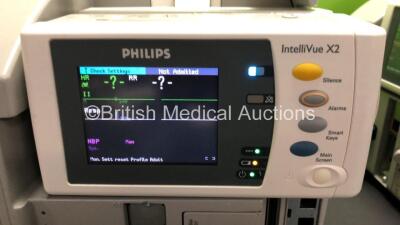 2 x Philips IntelliVue MP30 Anaesthesia Patient Monitors *Mfds - 2008 and 2009* with 2 x Philips M3012A Multiparameter Modules with Press and Temp Options *Mfds - 2008 and 2014* and 2 x Philips IntelliVue X2 Patient Monitors with Press, Temp, NBP, SPO2 an - 7