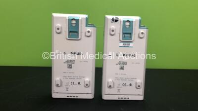 2 x M3001A Opt : A01C06 Modules with Press, Temp, NBP, SPO2 and ECG Resp Options *Mfd - 2008 and 2008* - 2