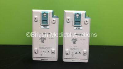 2 x M3001A Opt : A01C06 Modules with Press, Temp, NBP, SPO2 and ECG Resp Options *Mfd - 2008 and 2008* - 2