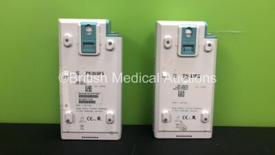 2 x M3001A Opt : A01C06 Modules with Press, Temp, NBP, SPO2 and ECG Resp Options *Mfd - * - 2