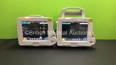 2 x Philips IntelliVue MP30 Anaesthesia Patient Monitors *Mfds - 2009 and 2010* with 2 x Philips M3012A Multiparameter Modules with Press and Temp Options *Mfds - 2010 and 2008* and 2 x Philips IntelliVue X2 Patient Monitors with Press, Temp, NBP, SPO2 an