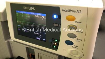 2 x Philips IntelliVue MP30 Anaesthesia Patient Monitors *Mfds - 2009 and 2010* with 2 x Philips M3012A Multiparameter Modules with Press and Temp Options *Mfds - 2010 and 2008* and 2 x Philips IntelliVue X2 Patient Monitors with Press, Temp, NBP, SPO2 an - 7