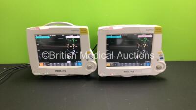 2 x Philips IntelliVue MP30 Anaesthesia Patient Monitors *Mfds - 2009 and 2010* with 2 x Philips M3012A Multiparameter Modules with Press and Temp Options *Mfds - 2008 and 2009* and 2 x Philips IntelliVue X2 Patient Monitors with Press, Temp, NBP, SPO2 an