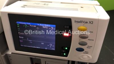 2 x Philips IntelliVue MP30 Anaesthesia Patient Monitors *Mfds - 2009 and 2010* with 2 x Philips M3012A Multiparameter Modules with Press and Temp Options *Mfds - 2008 and 2009* and 2 x Philips IntelliVue X2 Patient Monitors with Press, Temp, NBP, SPO2 an - 7