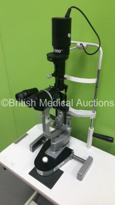 Haag Streit Bern BQ900 Slit Lamp with 2 x 12,5x Eyepieces on Motorized Table (Powers Up with Good Bulb) *S/N 03372* **Mfd 2002** - 3