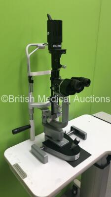 Haag Streit Bern BQ900 Slit Lamp with 2 x 12,5x Eyepieces on Motorized Table (Powers Up with Good Bulb) *S/N 03372* **Mfd 2002** - 8