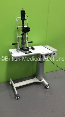 Haag Streit Bern BQ900 Slit Lamp with 2 x 12,5x Eyepieces on Motorized Table (Powers Up with Good Bulb) *S/N 03372* **Mfd 2002** - 10