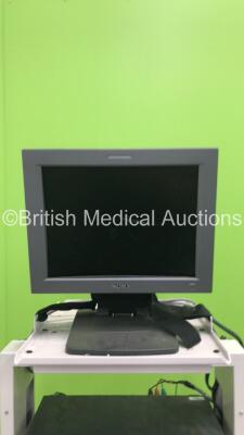 Stack Trolley with Sony Monitor and Zeiss MediLive Trio Camera Control Unit (Powers Up) *S/N 2001413* - 2